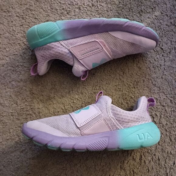 Under Armour Girls Flash Fade Running Purple Sneakers Size 4 PRE-OWNED - Picture 3 of 6